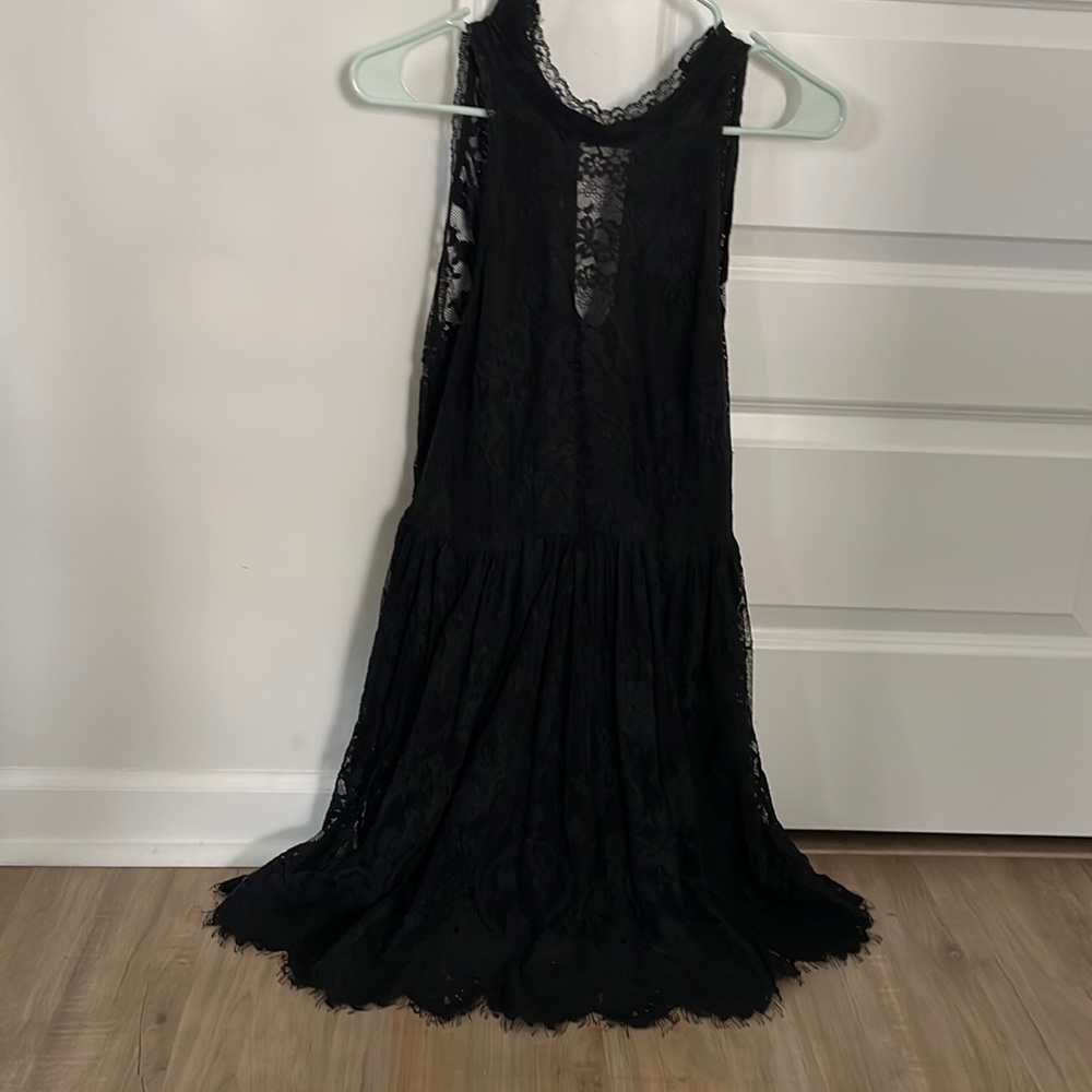 Free People Sexy Black Dress Size 8 Halter Buttons up the back